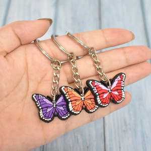 Llavero Mariposa de PVC Colorido - ¡Ideal para Mochilas y Llaves! 🦋