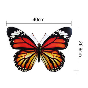 Pegatina Mariposa Azul y Negra 14x11cm | Decoración PVC Única