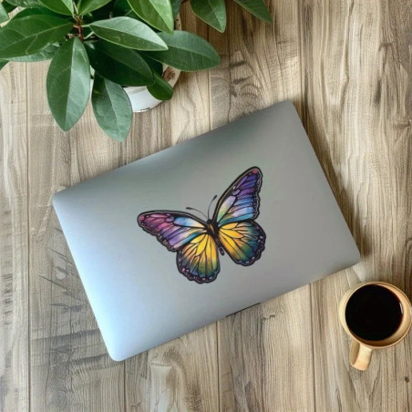 Pegatina Mariposa de Vinilo Colorida - Decoración Original