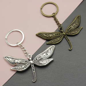 Llavero Libélula Color Plata - 4 x 8 cm | 1001 Abeilles