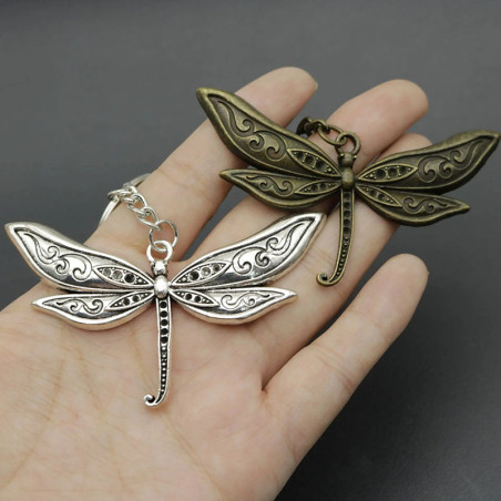 Llavero Libélula Color Plata - 4 x 8 cm | 1001 Abeilles