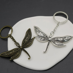 Llavero Libélula Color Plata - 4 x 8 cm | 1001 Abeilles