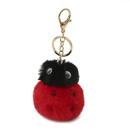 Llavero Mariquita de Peluche Grande - 2 Colores Disponibles