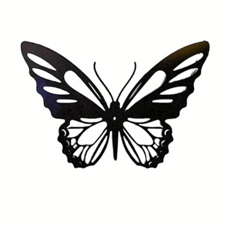 Pegatina Sticker Mariposa Alas Blanco y Negro | Vinilo 13cm
