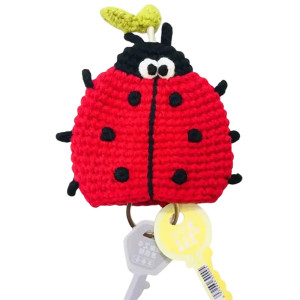 Llavero Mariquita a Crochet | Regalo Original Hecho a Mano