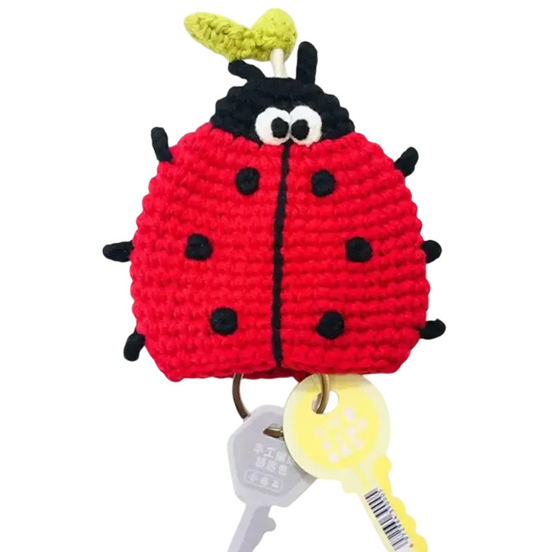 Llavero Mariquita a Crochet | Regalo Original Hecho a Mano