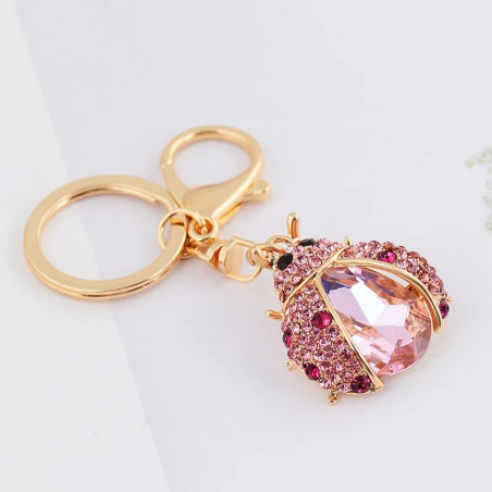 Llavero Joya Mariquita con Cristales – Elegancia y Brillo