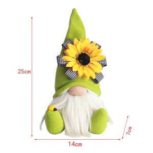 Gnomo Abeja y Mariquita – Decoración Campestre Hecha a Mano