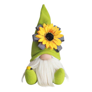 Gnomo Abeja y Mariquita – Decoración Campestre Hecha a Mano