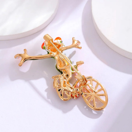 Broche Rana Ciclista | Pin Original, Divertido y Elegante