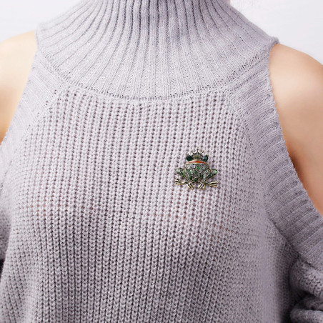 Broche Rana Real – Joya Majestuosa y Mágica para Regalo