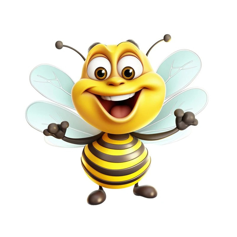Pegatina Abeja Chispeante | Sticker de PVC Divertido y Duradero