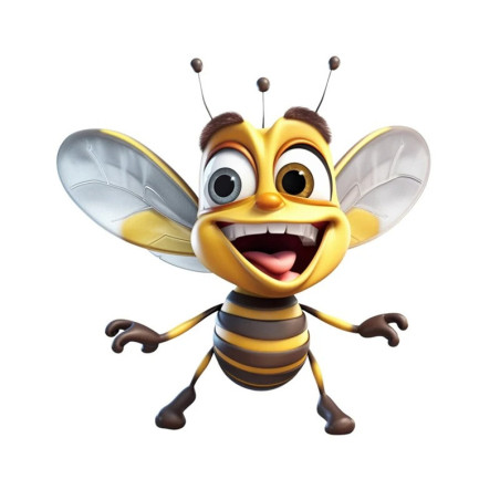 Pegatina Abeja Alegre | Sticker de PVC Divertido y Resistente