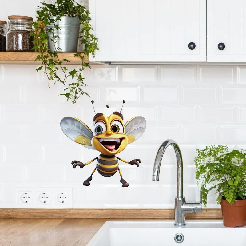 Pegatina Abeja Alegre | Sticker de PVC Divertido y Resistente