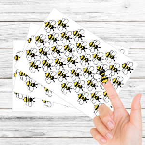 Pegatinas de Mini Abeja | Plancha con 70 Stickers de 2 cm
