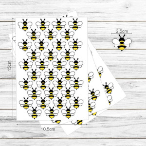 Pegatinas de Mini Abeja | Plancha con 70 Stickers de 2 cm