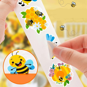 Rollo de 500 Stickers de Abeja | Pegatinas para Apicultores