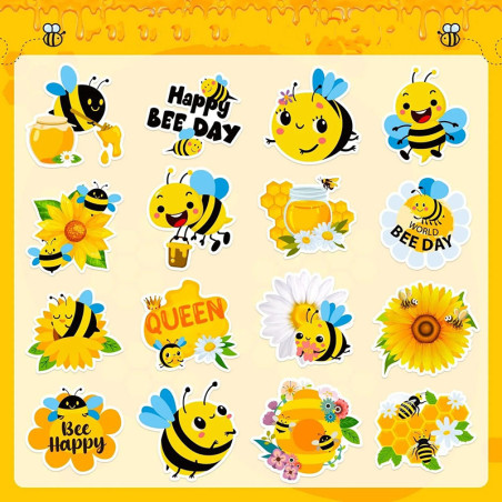 Rollo de 500 Stickers de Abeja | Pegatinas para Apicultores