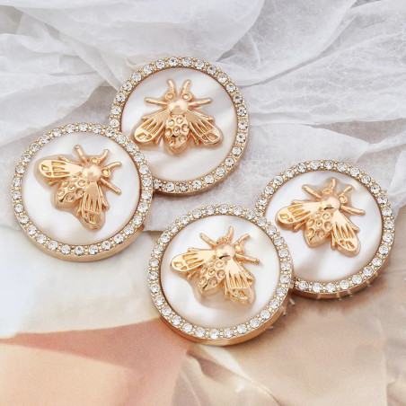 Botón Abeja Imperial | Lote de 6 Botones Chic y Elegantes