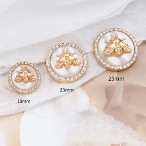Botón Abeja Imperial | Lote de 6 Botones Chic y Elegantes