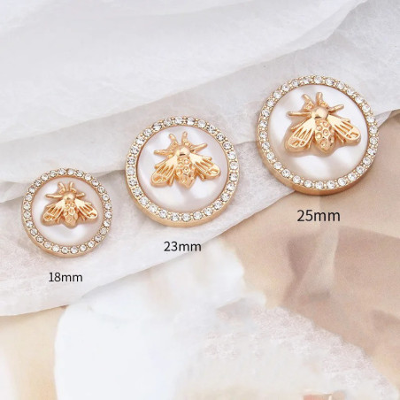 Botón Abeja Imperial | Lote de 6 Botones Chic y Elegantes