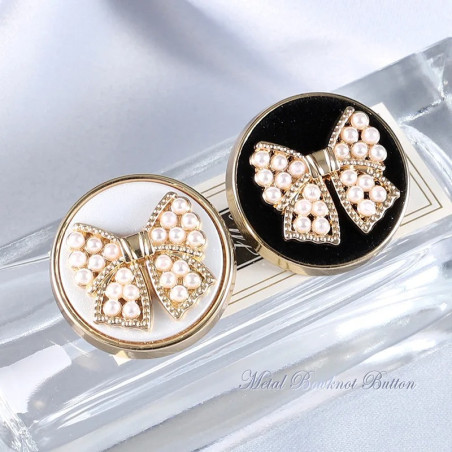 Botón Joya Lazo Perlado | Accesorio Chic para Ropa y Regalo