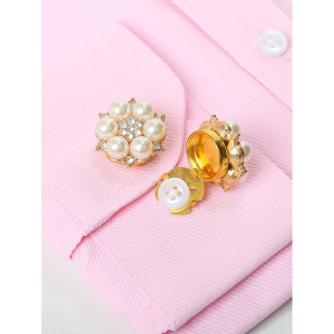 Cubrebotón Flor 'Elegancia Perlada' | Accesorio Chic y Atemporal