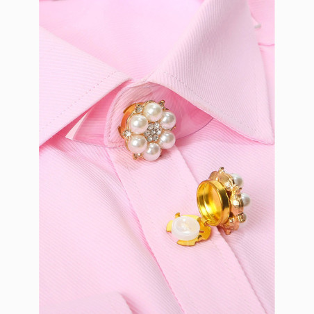 Cubrebotón Flor 'Elegancia Perlada' | Accesorio Chic y Atemporal