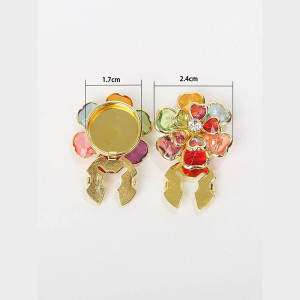 Cubrebotón "Flor de Esplendor" | Accesorio de Moda Original
