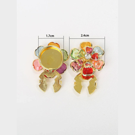 Cubrebotón "Flor de Esplendor" | Accesorio de Moda Original