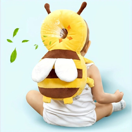 Almohada Abeja Anticaídas para Bebé | Protector de Cabeza