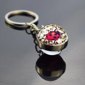 Llavero de la Suerte Mariquita y Trébol | Regalo Original