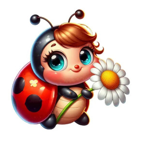 Sticker Mariquita Bonita 'Flor de Ternura' | Pegatina Original