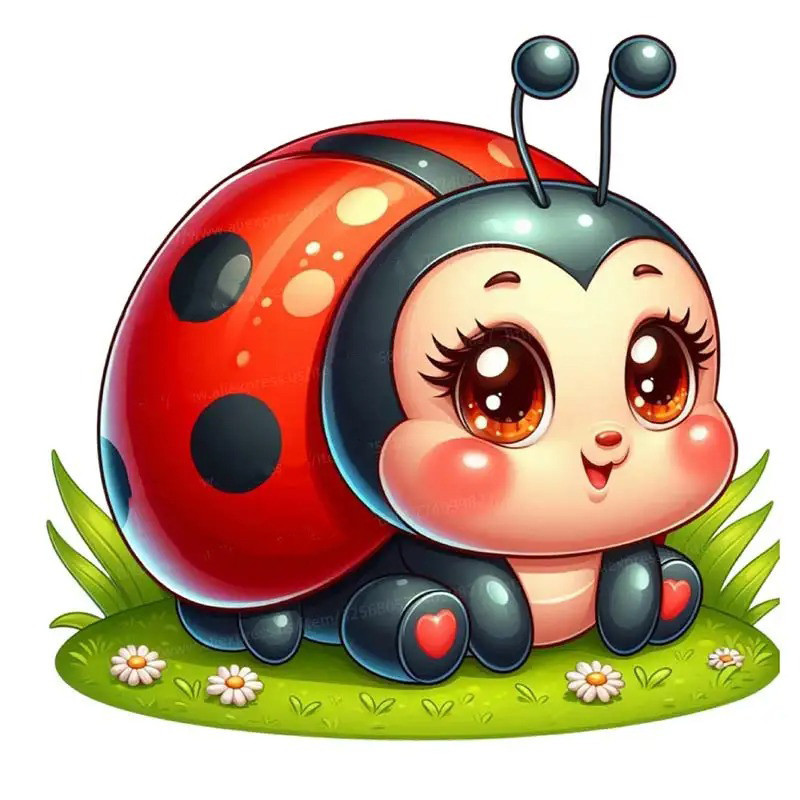Sticker Mariquita 'Dulce Pradera' | Pegatina Original y Bonita