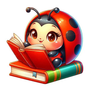 Sticker Mariquita Lectora | Pegatina Bonita para Libros y Portátil