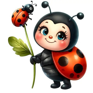 Pegatina Mariquita de la Suerte | Sticker Bonito y Original