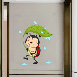 Pegatina Mariquita 'Bailando bajo la Lluvia' – Alegría