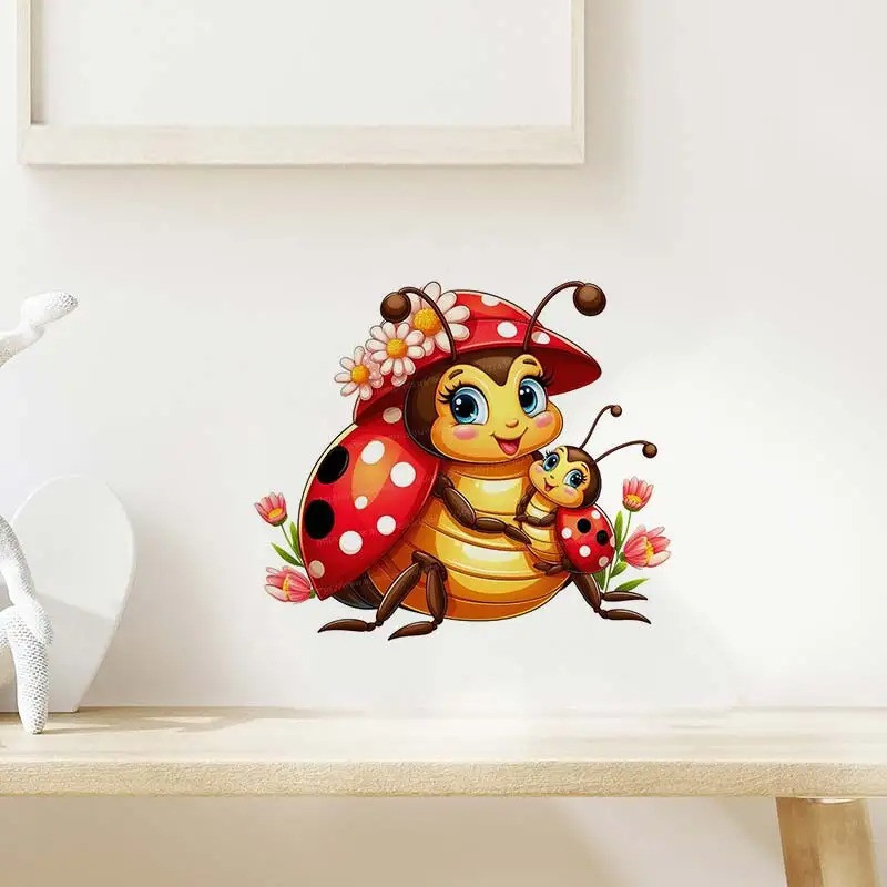 Pegatina Mariquita "Mamá Ternura" - Decoración Pared Familiar