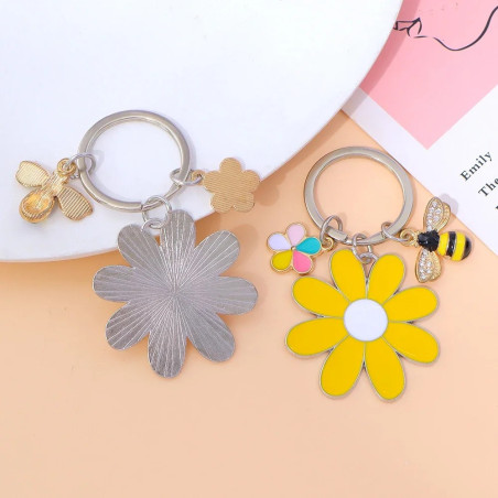 Llavero Abeja "Margarita Encantada" - Accesorio Bonito y Original