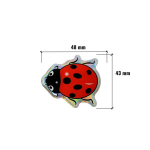 Pegatina Mariquita de Resina 3D | Sticker Brillante y Original