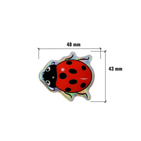 Pegatina Mariquita de Resina 3D | Sticker Brillante y Original