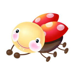 Sticker de Mariquita Bebé | Pegatina Bonita y Original