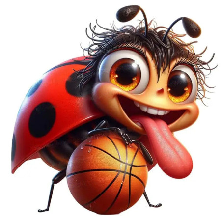 Pegatina Divertida Mariquita Baloncesto | Sticker Original
