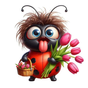 Pegatina Mariquita Romántica | Sticker Divertido y Original