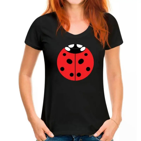 Camiseta de Mariquita para Mujer | Amuleto de la Suerte Original