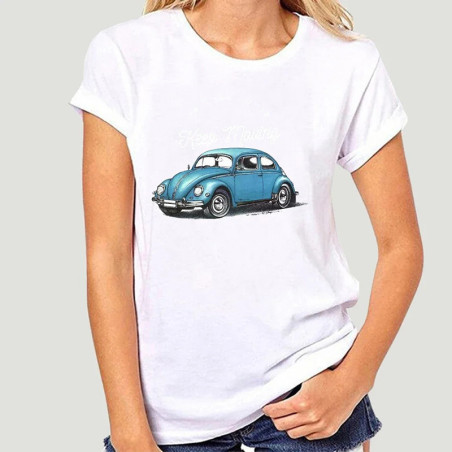 Camiseta Escarabajo Vintage para Mujer | Regalo Original Retro