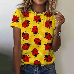 Camiseta Mariquita "Amarillo Primaveral" – Frescura y Alegría