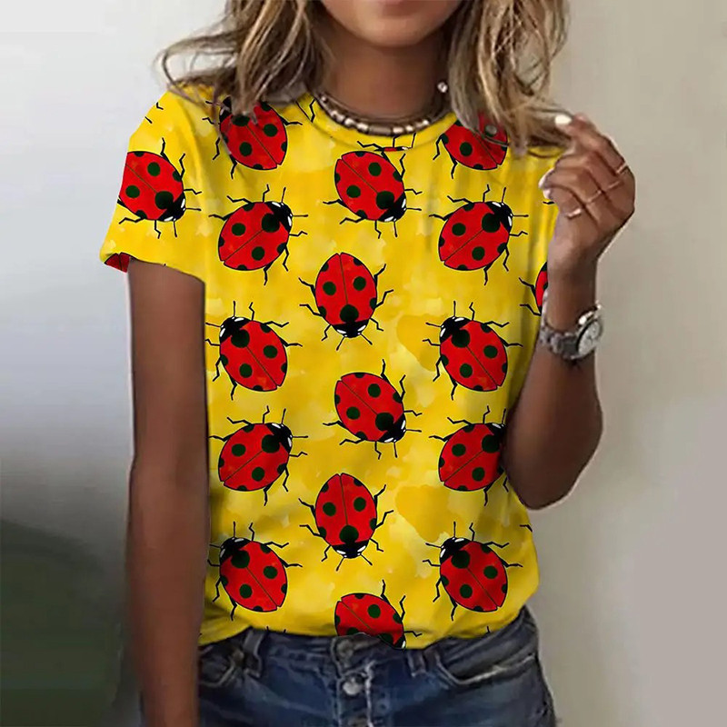 Camiseta Mariquita "Amarillo Primaveral" – Frescura y Alegría