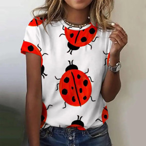 Camiseta Mujer Mariquitas 'Diseño Divertido' | 100% Algodón