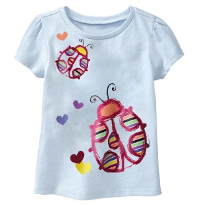 Camiseta "Corazón Arcoíris" Mariquita & Abeja - 100% Algodón